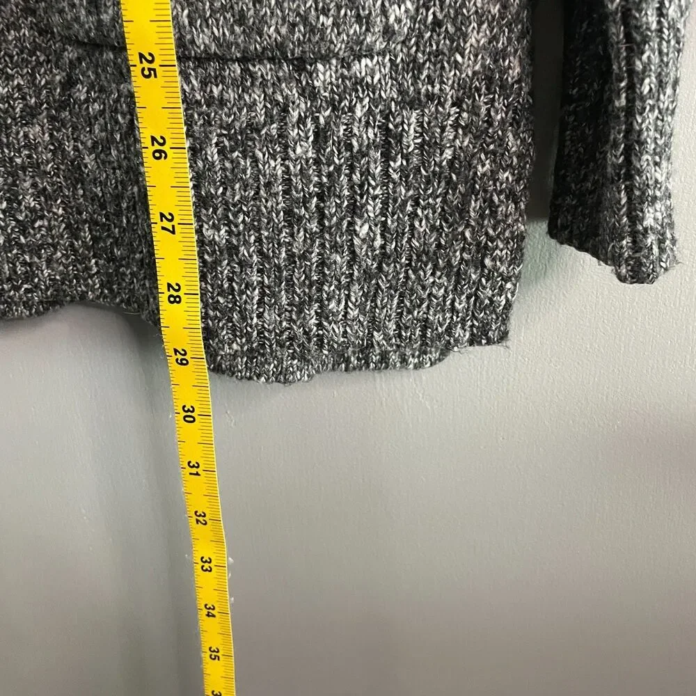 Michael Kors Womens M Marled Cowl Neck Long Sleeve Pullover Sweater Zip Pockets